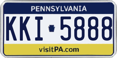PA license plate KKI5888