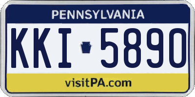 PA license plate KKI5890