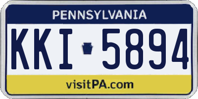 PA license plate KKI5894