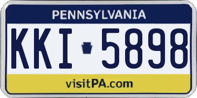 PA license plate KKI5898