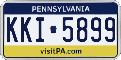 PA license plate KKI5899