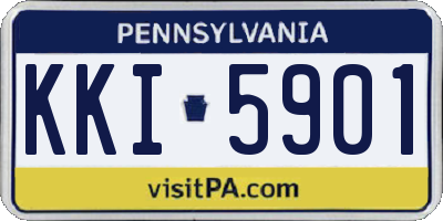 PA license plate KKI5901