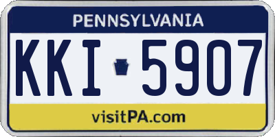 PA license plate KKI5907