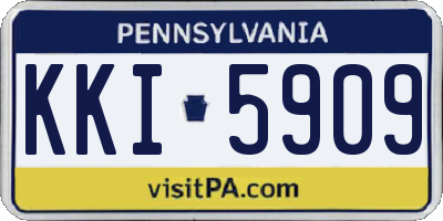 PA license plate KKI5909