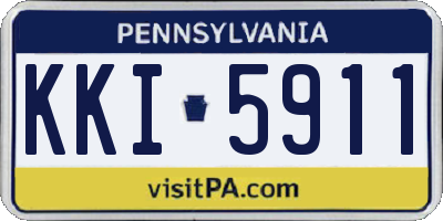 PA license plate KKI5911