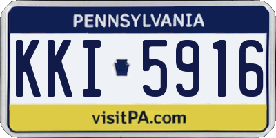 PA license plate KKI5916