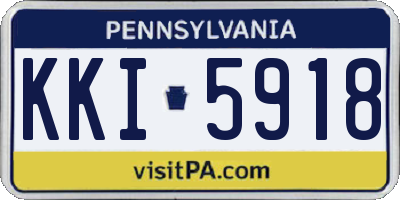 PA license plate KKI5918