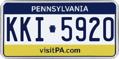 PA license plate KKI5920