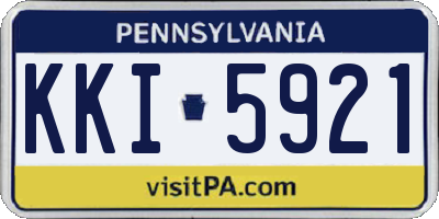 PA license plate KKI5921