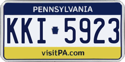PA license plate KKI5923