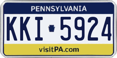 PA license plate KKI5924