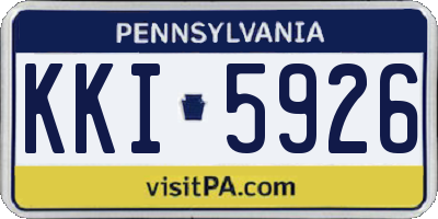 PA license plate KKI5926