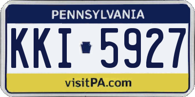 PA license plate KKI5927
