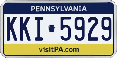 PA license plate KKI5929