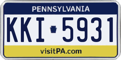 PA license plate KKI5931