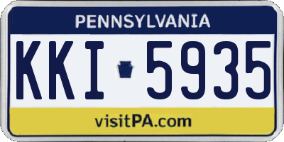 PA license plate KKI5935