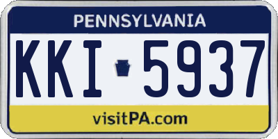 PA license plate KKI5937