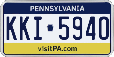 PA license plate KKI5940