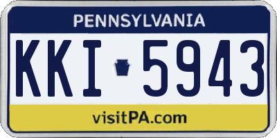 PA license plate KKI5943