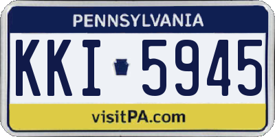 PA license plate KKI5945