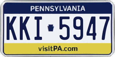 PA license plate KKI5947