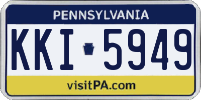 PA license plate KKI5949