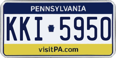 PA license plate KKI5950