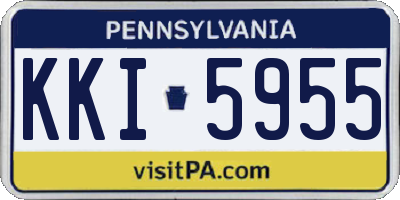 PA license plate KKI5955