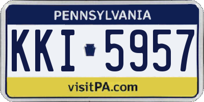 PA license plate KKI5957
