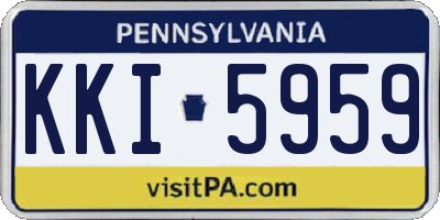 PA license plate KKI5959
