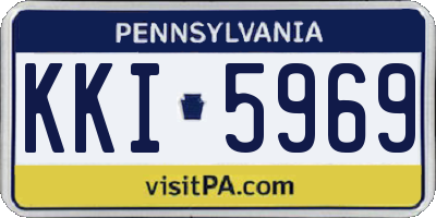 PA license plate KKI5969