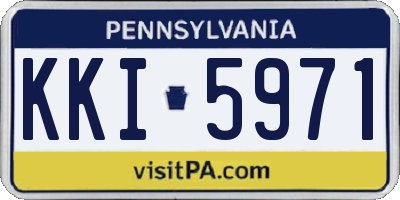 PA license plate KKI5971