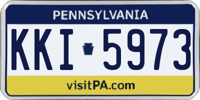 PA license plate KKI5973