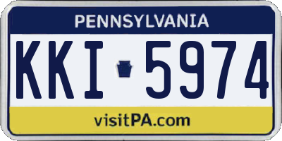 PA license plate KKI5974