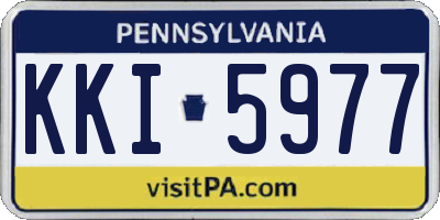 PA license plate KKI5977