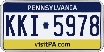 PA license plate KKI5978