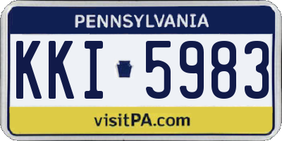 PA license plate KKI5983