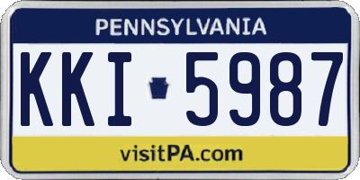 PA license plate KKI5987