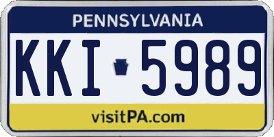 PA license plate KKI5989