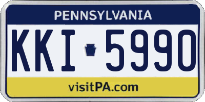 PA license plate KKI5990
