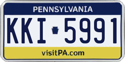 PA license plate KKI5991