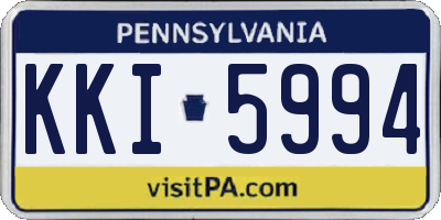 PA license plate KKI5994