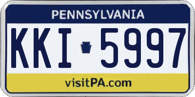 PA license plate KKI5997