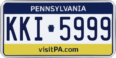 PA license plate KKI5999