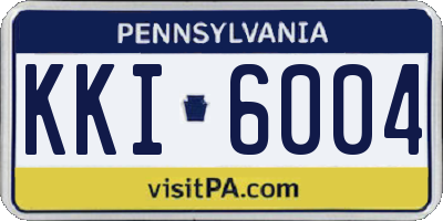 PA license plate KKI6004