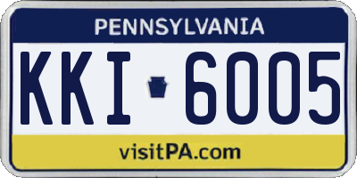 PA license plate KKI6005