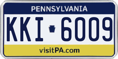 PA license plate KKI6009