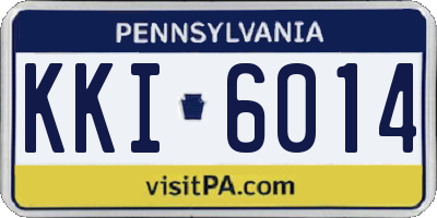 PA license plate KKI6014