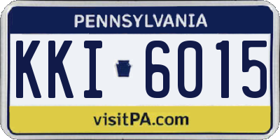 PA license plate KKI6015