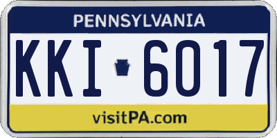 PA license plate KKI6017